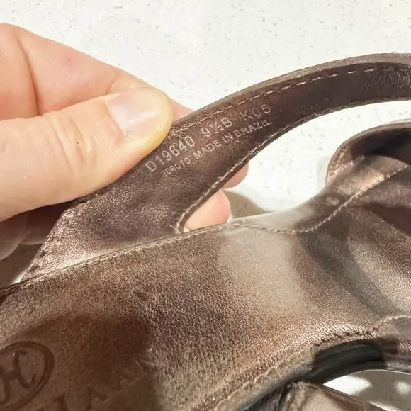 Cole Haan Espresso Brown Slide Heels Sandals Shoes D19640 Size 9.5B - Picture 5 of 6